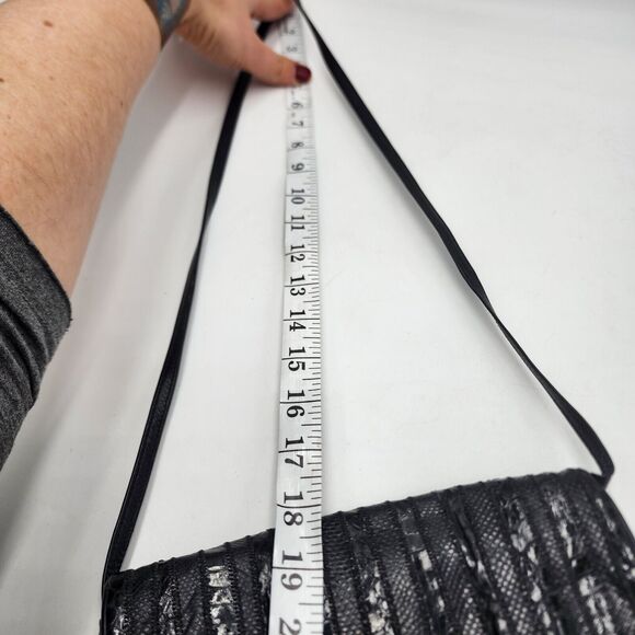 Vintage Klein for Calderon Black Snakeskin High Quality Leather Shoulder Purse - Picture 10 of 10